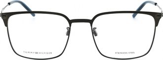 Tommy Hilfiger TH2062G Rectangular Metal Frame Eyeglasses - Black