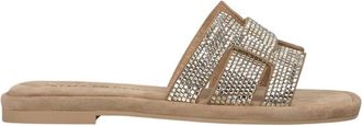 Alma En Pena Alma EN Pena, Schoenen, Dames, Beige, 36 EU, Platte gekruiste sandaal