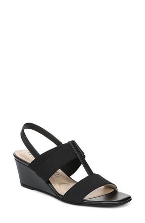 Life Stride Sweet Slingback Wedge Sandal in Black at Nordstrom, Size 9.5