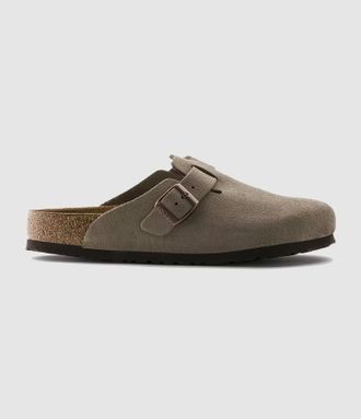 Birkenstock Sabots Boston Semelle Softbed Taupe