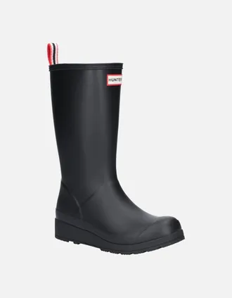 Hunter Womens Original Play Tall Womens Wellingtons - Black - Size: 5