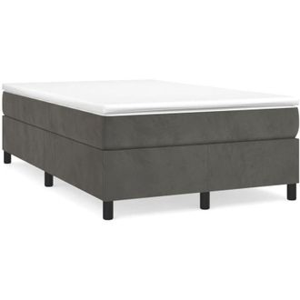 vidaXL Vidaxl - Cama Box Spring Con Colch&oacute;n Terciopelo Gris Oscuro 120x190 Cm