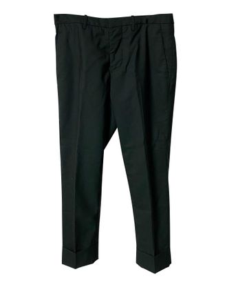 Marni Slim Fit Trousers in Green Wool