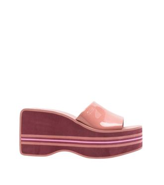 Chlo&eacute; Pink Stripes Wedges