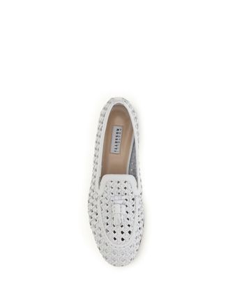 Fratelli Rossetti Woven Perforated Tassel Loafer - White