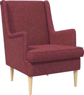 vidaXL Sill&oacute;n Rojo Vino Tela Vidaxl