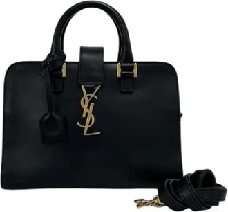 Saint Laurent Pre-owned Vintage Schoudertas - Dames - Vintage Handtas - Zwart - ONE Size - Leer - Vintage