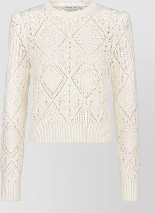 Dior textured knit crew neck pullover
