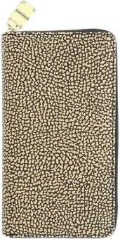 Borbonese Compacte portemonnee met ritssluiting - Dames - Portefeuilles - Beige - ONE Size - Leer - Accessoires