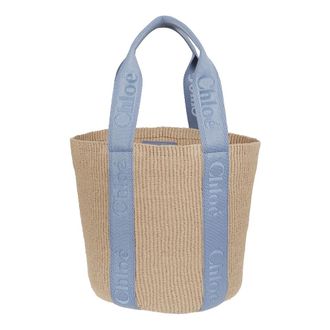 Chlo&eacute; Handbags, female, Beige, Size: ONE SIZE Large Woody basket bag