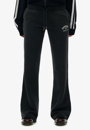 Superdry Sweathose SUPERDRY ATHLETIC EMB FLARE JOGGER, Damen, Gr. XL, N-Gr, blau (eclipse navy), Sweatware, Obermaterial: 100% Baumwolle, unifarben, regular fi