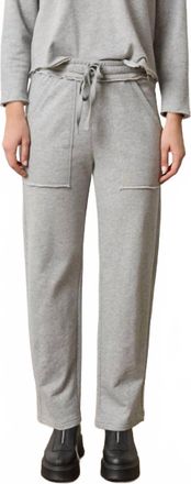 Lilla P Terry Drawstring Pants In Heather Grey