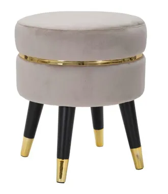 Charme 1921 Paris Stool Gray/Gold cm ø 35x40.5