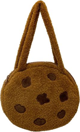 Generic Cookie Shaped Plush Purse Fluffy Cartoon Handbag Polka Dot Shoulder Bag (S) (style2)