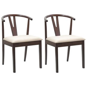 vidaXL Silla De Comedor 2 Pcs Marr&oacute;n Claro Y Claro Vidaxl