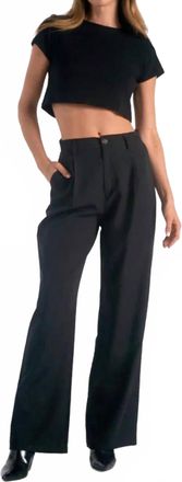 Elan Womens Pleated Slacks Pants In Black