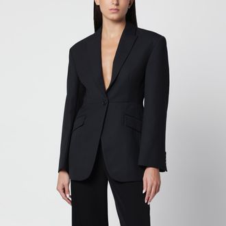 Anine Bing Black Elga blazer in wool blend