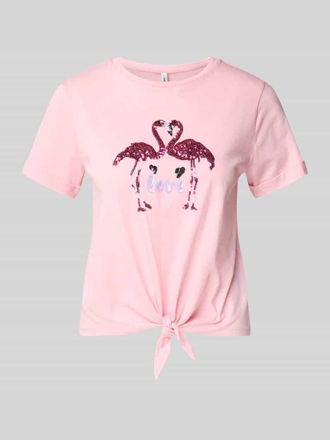 Only Regular Fit T-Shirt aus reiner Baumwolle Modell DORA LIFE in Hellrosa, Gr&ouml;&szlig;e XL