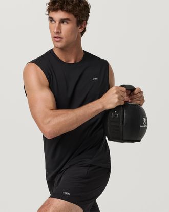 Vuori Clothing Sleeveless Strato Breathe Tank Top | Hemlock/Black | Medium