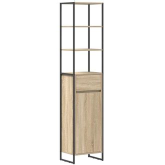 vidaXL Bathroom Cabinet Sonoma 40 x 30 x 180 cm Engineered Wood vidaXL