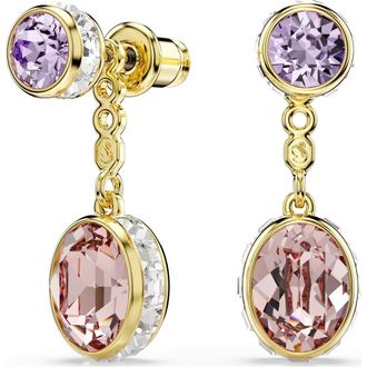 Swarovski Chroma Crystal Drop Earrings in Gold/Multi at Nordstrom