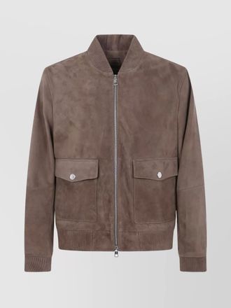 Michael Kors suede bomber jacket