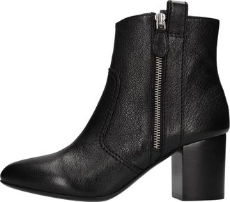 Laurence Dacade Lederen enkellaarsjes - Dames - Laarzen met Hak - Zwart - 37 EU - Leer - Schoenen