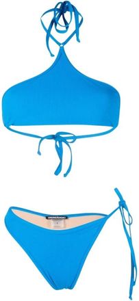 ADĀMO Andrea Adamo 1267 Onda Halter Neck Bikini - Dames - Bikinis - Blauw - S - Nylon - Badmode