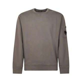 C.P. Company Sweatshirts, male, Gray, Size: XL Crew Neck Sweatshirt