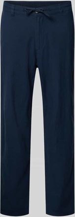 Selected Slim Fit Hose aus Baumwoll-Leinen-Mix Modell BRODY in Marine, Gr&ouml;&szlig;e XXL