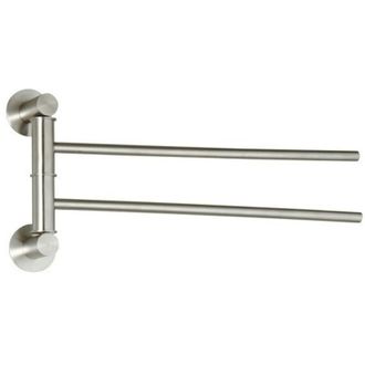 MSV Msv - Toallero De Doble Pared Siwa De Acero Inoxidable Metalizado