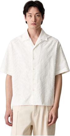 Kenzo Tiger Hawaiian Short Sleeve Shirt - Heren - Korte mouwen Overhemden - Beige - L - Katoen - Overhemden