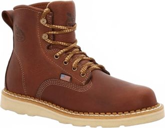 Georgia Boot Mens Wedge 6 Work Boot In Brown