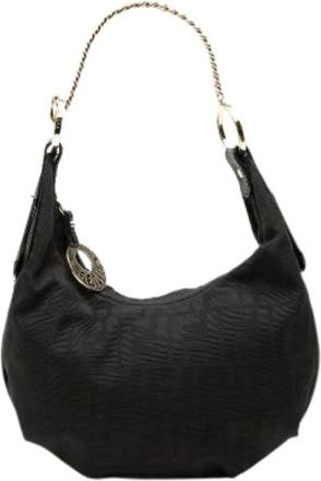 Fendi Pre-owned Shoulder Bags, female, Black, Size: ONE SIZE Pre-owned Hobo Bag