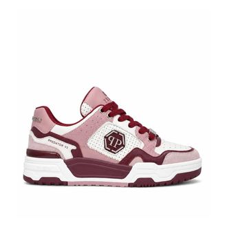 Philipp Plein Schoenen, unisex, Roze, 38 EU, Leer, Low-Top Sneakers Predator