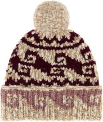 Moncler HAT Wool-Blend Jacquard Beanie - Multicolor