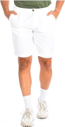 La Martina Witte Bermuda Shorts - Heren - Korte Broeken - Wit - W33 - Katoen - Korte Broeken