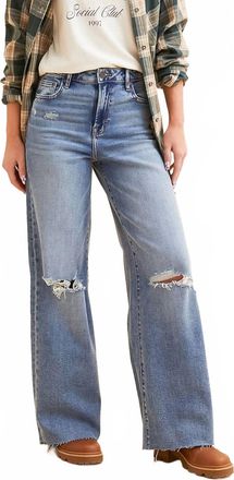 Hidden Jeans Womens High Rise Front Pocket Nori Extra Wide Leg Jeans In Dark