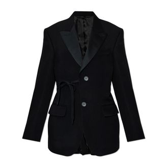 Balenciaga Wool Blazer With Single Vent - female - Balenciaga - Blazers - Black - XS - Jackets