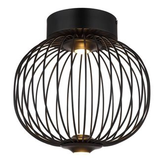 Netlighting Galway 30cm Globe Ceiling Light Matt Black LED 3000K