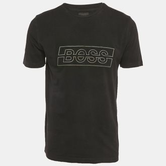 HUGO BOSS Boss By Hugo Boss Black Logo Print Jersey T-Shirt