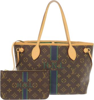 Louis Vuitton Brown Green Monogram Monogram Handbag Tote Bag (Pre-Owned)