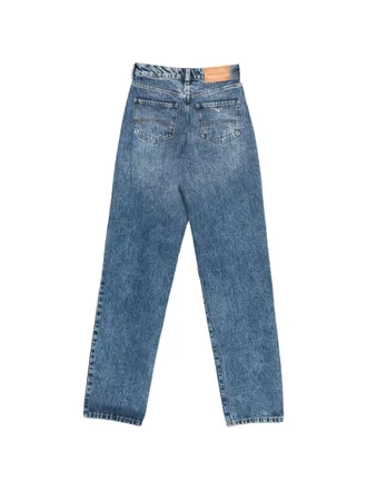 Emporio Armani Light Blue Acid-Wash Straight-Leg Jeans - Light Blue