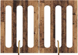 vidaXL Valla Plegable Para Mascotas 2 Uds. Madera De Roble Vidaxl