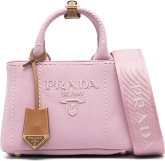 Prada Borsa tote con ricamo - Rosa