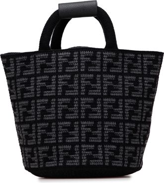 Fendi Pre-owned Womens Logo Pattern Tote - Black Textile - One Size