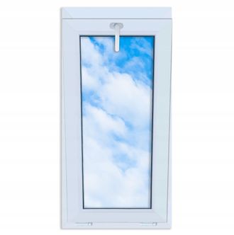OEM Ventana Basculante De Pvc Blanco De 565x1135 Mm, Doble Acristalamiento, De Apertura Superior