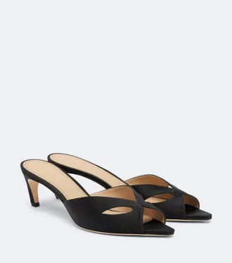 Victoria Beckham Harlow Mask satin mules