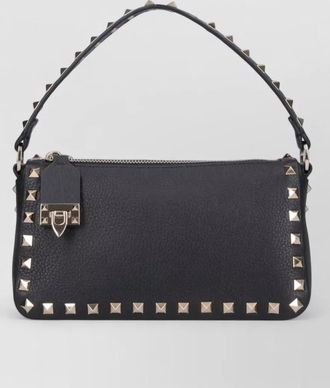 Valentino Garavani shoulder clutch bag studded design handle