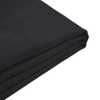 Beliani Beliani - Funda Reemplazable En Tela Negra Para Cama 160 X 200 Cm Desmontable Lavable Fitou